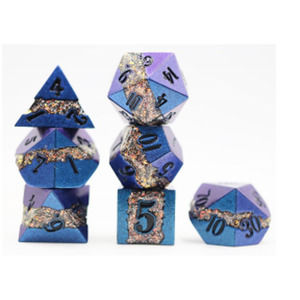 Mica Series 7 piece Metal Dice Set